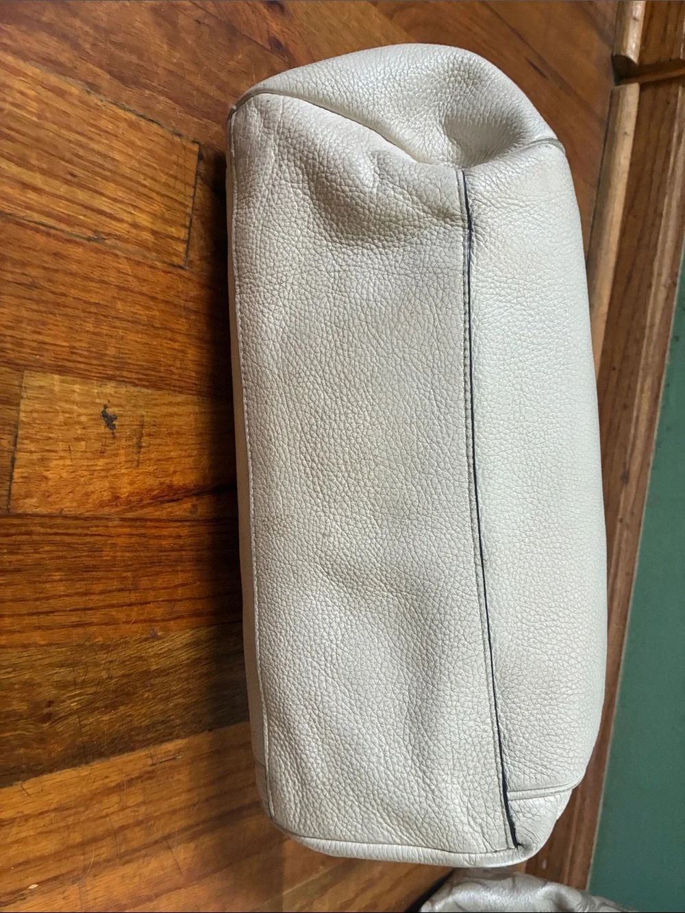 Coach White Pebbled Leather Tote with Matching Wristlet